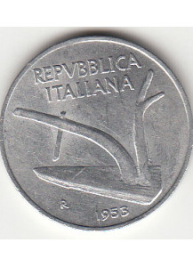 1953 Lire 10 Spiga Buona Conservazione Italia